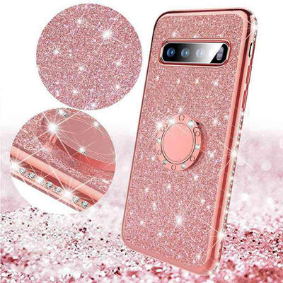 新品Luxury Bling Ring Soft Cover Case For Samsung Galaxy S8