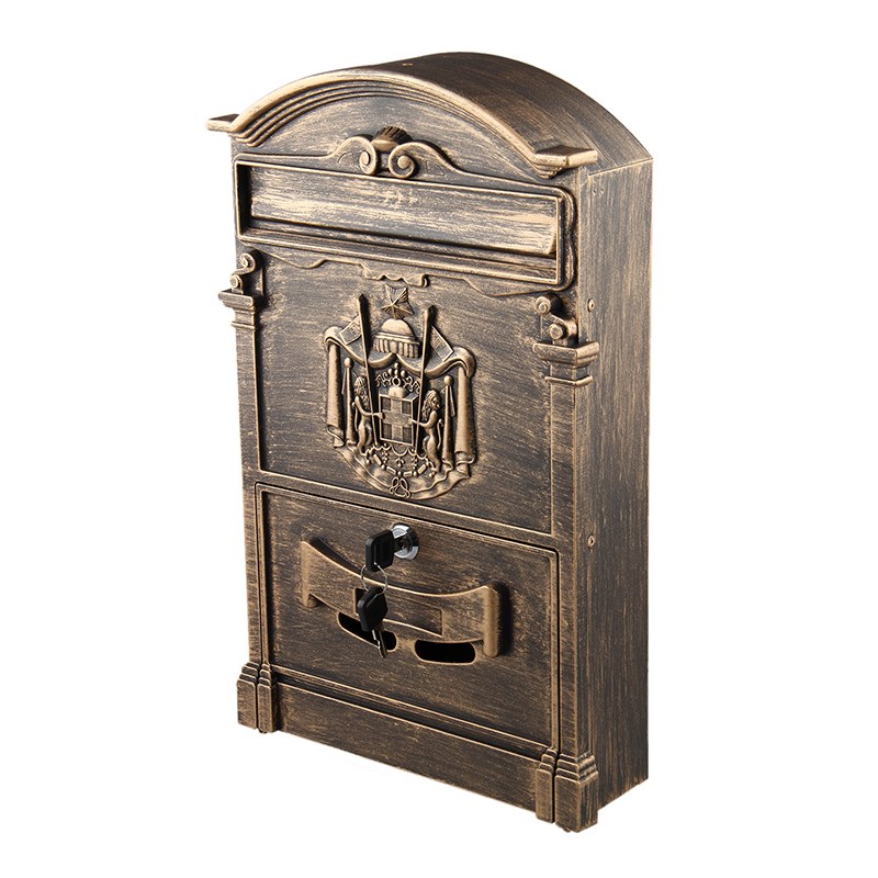 Retro Mailbox Villas Post Box European Lockable Outdoor Wall