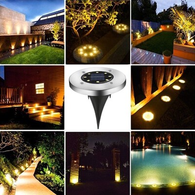 Floor-Light Underground-Lights Garden-Path IP65 Solar 20LEDS