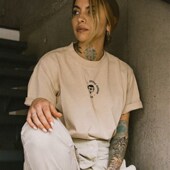 24夏季 女生穿也好看 成染水洗 印花 纯元 T恤 美式 短袖 情侣