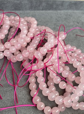 天然马粉b手链 粉水晶芙蓉石粉色串珠手串男女 8mm+ XL164