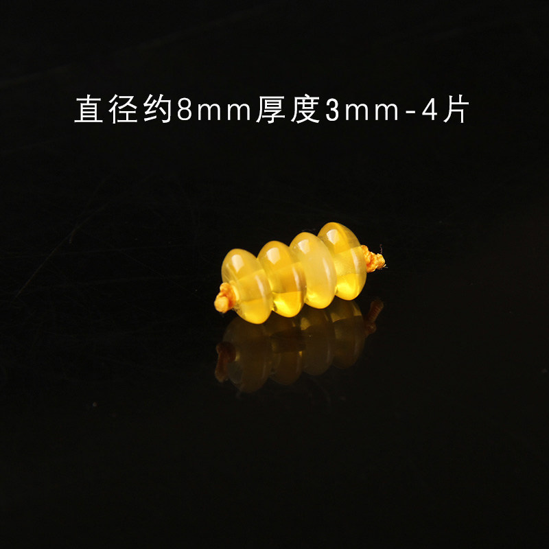 小众高货天然琥珀蜜蜡隔片6 8 10mm鸡油黄老蜜色隔珠金刚星月菩提