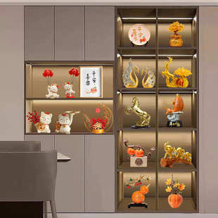 发财乔迁装 饰品工艺品摆件礼玄关鹿新房电视柜客厅家居酒柜高档