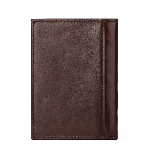 Genuine Leather Passport Cover ID Business Card Holder Trav