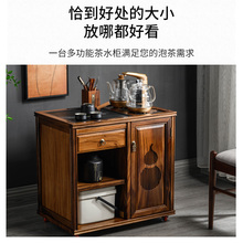 胡桃木移动茶车实木烧水壶一体家用茶台茶柜茶具配件边柜架子茶道
