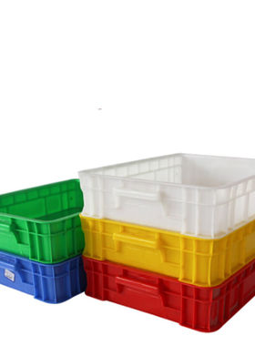 新品筑采周转箱长方形塑料箱物流箱整理箱塑胶H箱箱外640X430X1i.