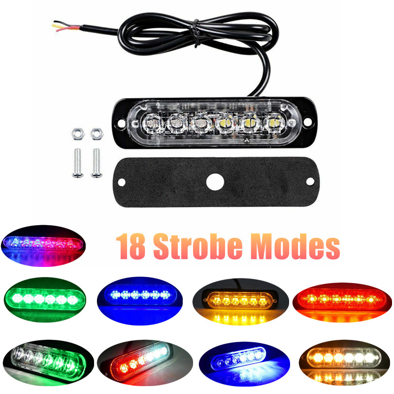 速发6 LED 12-24V LED Strobe Light Warning light Car Grille F 饰品/流行首饰/时尚饰品新 其他DIY饰品配件 原图主图