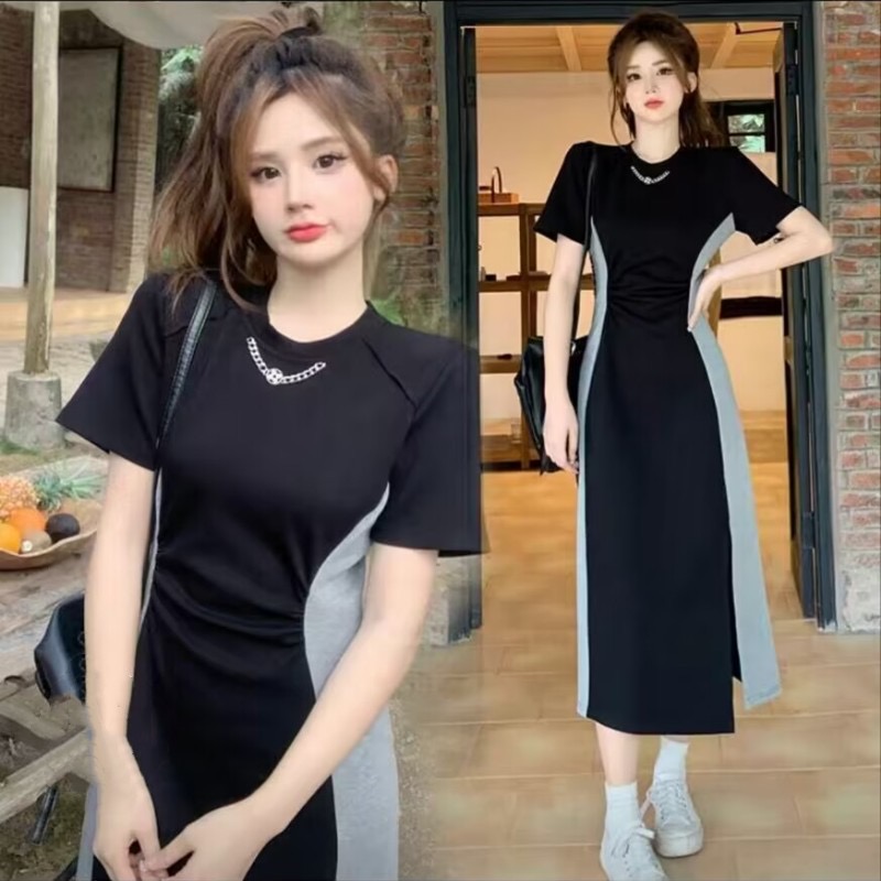 纯棉哺乳连衣裙夏季修身显瘦外出喂奶衣服浦乳期夏天2023产后哺裙