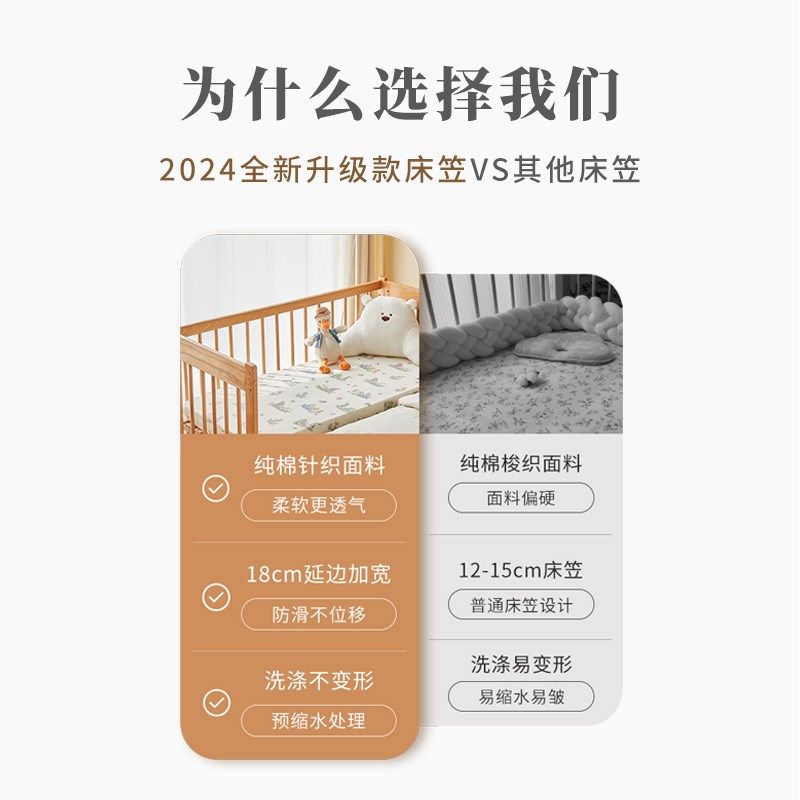 婴儿床床笠新生儿夏季婴幼儿园小童床套拼接床宝小床单床罩,婴童用品,床单,淘宝优惠券,粉丝福利购,淘宝优惠卷