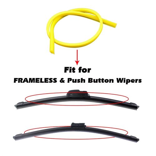 2 PCS Car Wiper Blade Silica Gel Silicon Refill Strips for F