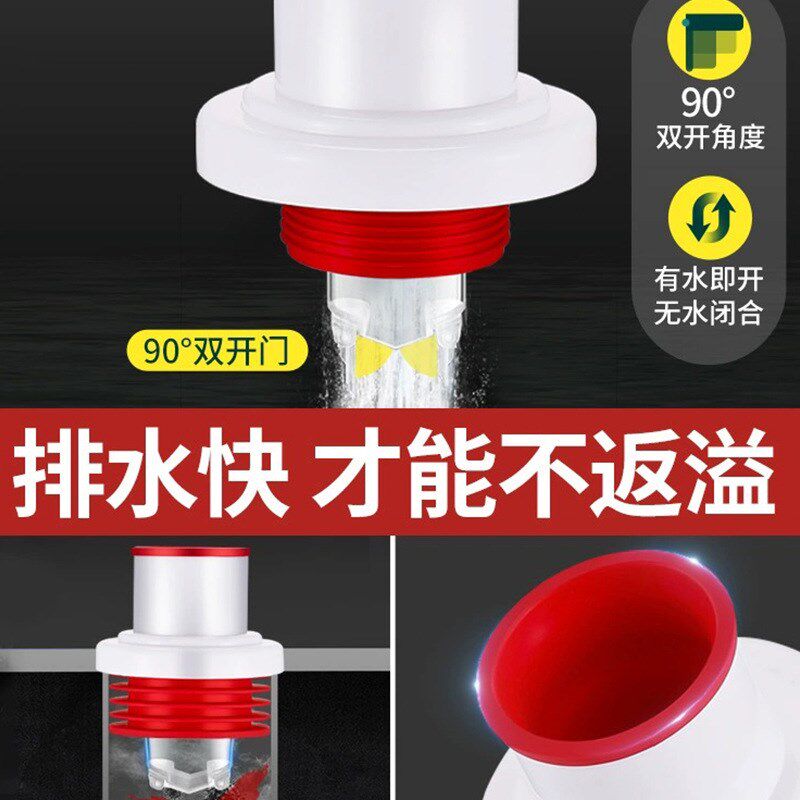 厨房下水防反水溢水堵口器墙排下水道密封下水管密封塞防返臭神器