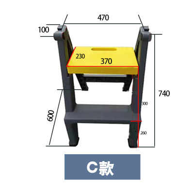 直销洗车凳子两h步梯塑料洗车美容凳登高阶梯凳脚踏梯擦车凳加厚