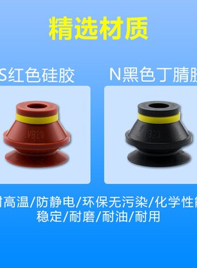 SOLVAC双层真空吸盘 派亚博高吸附机械手配件 VB吸盘