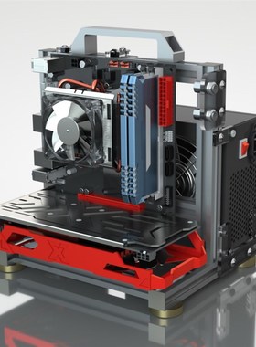 DL 迷你可携式 紧凑桌上型电脑 白色手提款 支持水冷 ITX主机壳