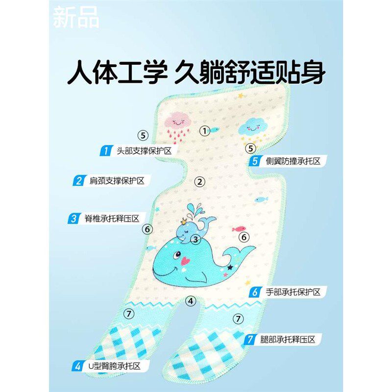 婴儿车推车凉席儿童凉席夏季凉席子坐垫宝宝冰丝席凉软席透气新品