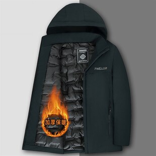 爸爸冬装新款棉衣羽绒棉r袄冬季中年男装外套加厚棉服新潮流棉衣