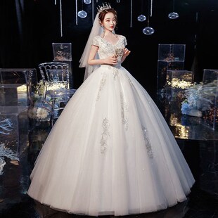 颂玫芬婚纱礼服主2023新款 新娘齐地气质森系超仙梦幻显瘦遮粗手臂