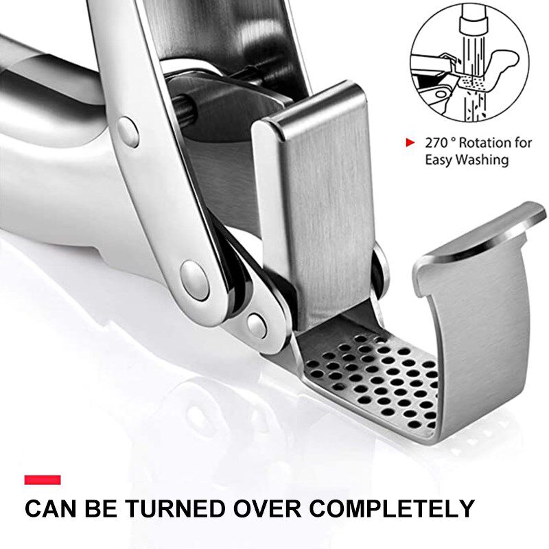 304 Stainless Steel Garlic Press, Portable Garlic Presser Mi
