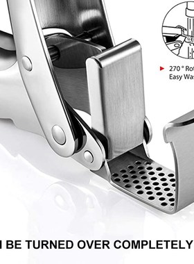 304 Stainless Steel Garlic Press, Portable Garlic Presser Mi