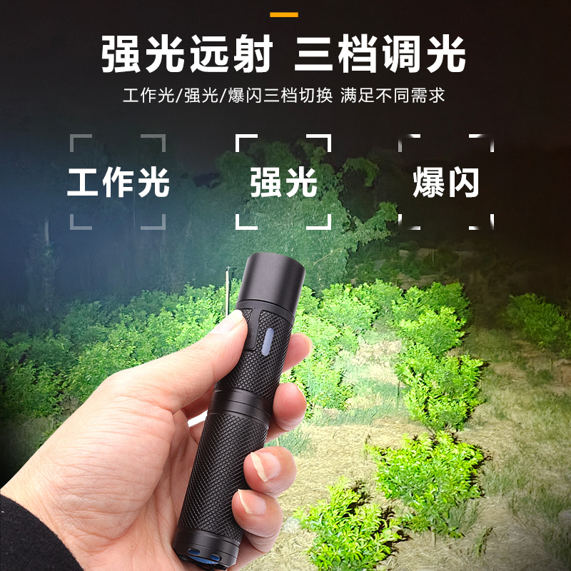 防爆手电筒JW7302A微型迷你强光超亮消防佩戴式便携usb快充头灯