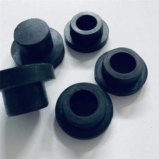 t型硅胶塞黑色橡胶塞带孔耐高温实心胶塞硅橡胶堵头硅胶塞子