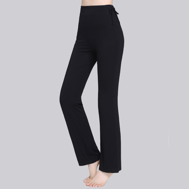 广场舞裤子莫代尔舞蹈裤女长裤运动服装高腰直筒裤微喇跳舞练功裤