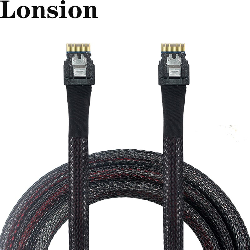 Slimbline SAS SFF-8654 4i 38P转8654 4I服务器高速连接线