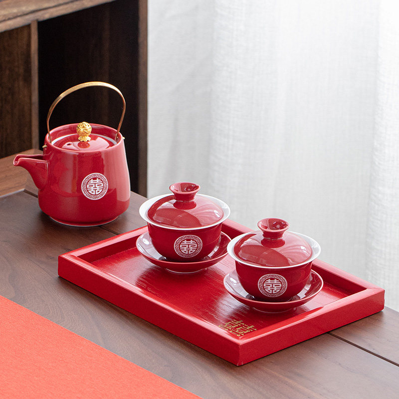 结婚庆用品改口敬茶杯茶具套装一对喜碗新人盖碗婚礼敬酒陪嫁托盘,节庆用品/礼品,喜碗/敬茶杯,淘宝优惠券,粉丝福利购,淘宝优惠卷