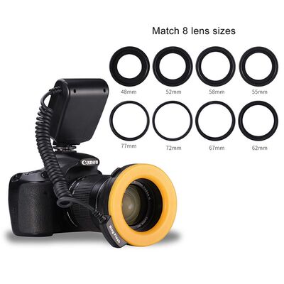 推荐MAMEN Macro LED Ring Flashlight Speedlight Speedlite For