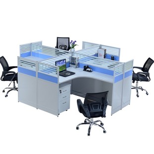 电脑隔断卡位职员屏风办公桌4人位6人办公桌椅组合办公室桌子 推荐