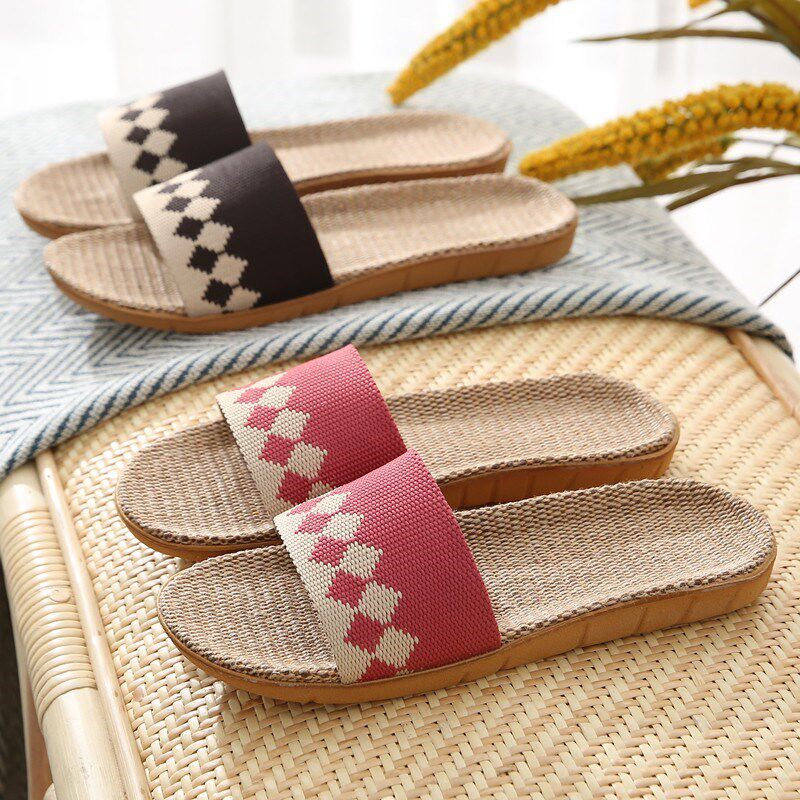 四季亚麻拖鞋女凉拖鞋家用空调拖鞋男轻便透气木地板家居女士新品,居家布艺,居家亚麻拖鞋,淘宝优惠券,粉丝福利购,淘宝优惠卷