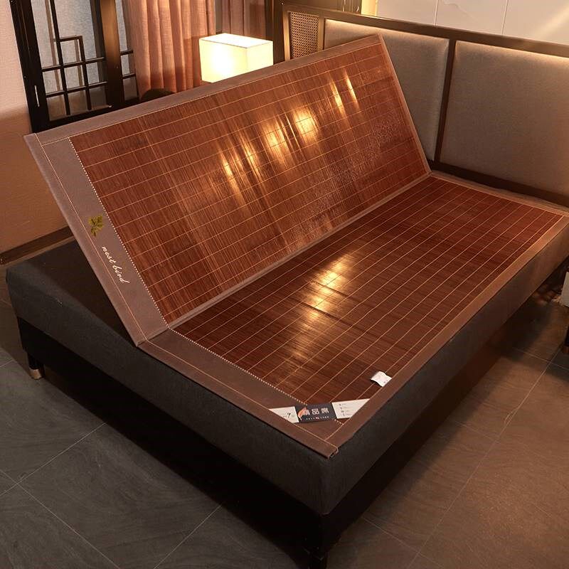 新款凉席竹席冰丝席夏季学生宿舍单人草席可折叠家用双面席子冬夏