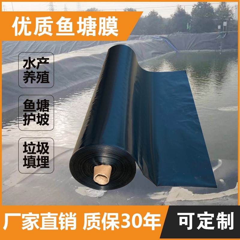 速发土工膜鱼塘防渗膜鱼池护坡养殖专用防水布加厚塑料地膜黑色全