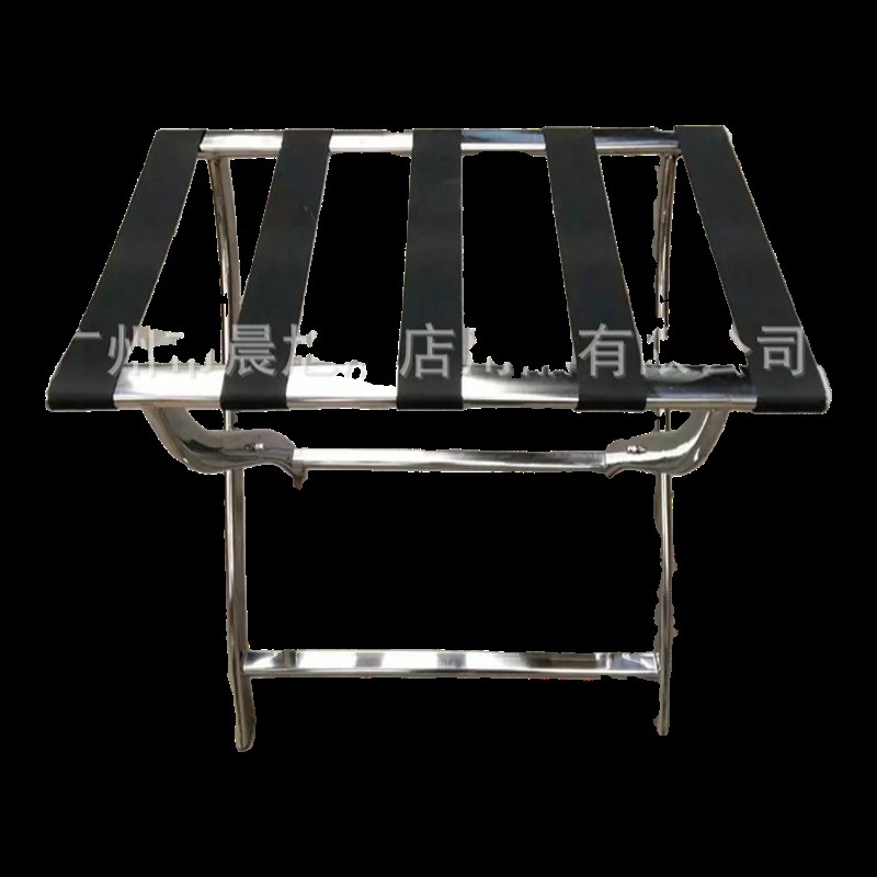 厂家实木客房折叠不锈钢酒店行李架置物架手推车静音平板车加厚