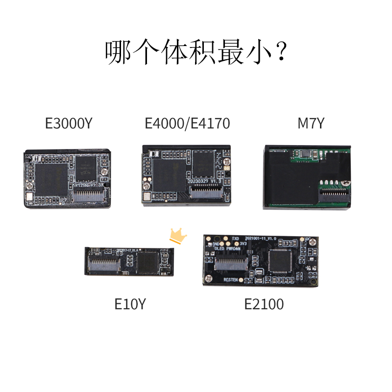 推荐优库E4000Y二维码扫瞄器嵌入式条码识别引擎单晶片试管扫码模