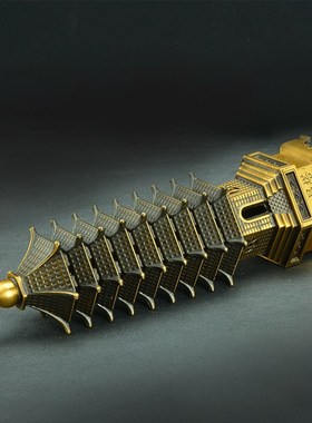 纯铜文昌塔摆件十三层书房13层9九层黄铜文峰宝塔金属工艺品手工