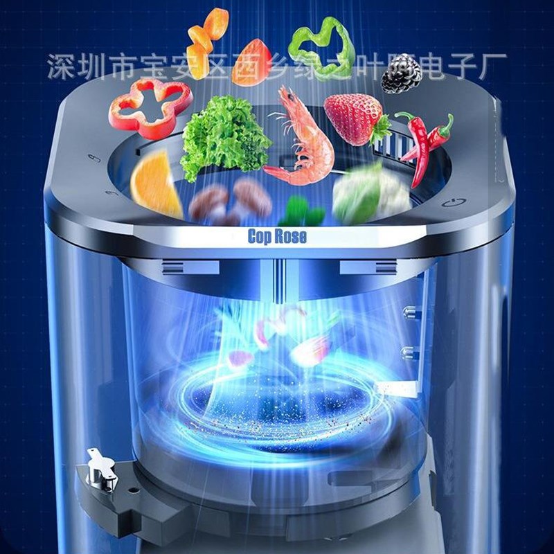 垃圾处理器厨房厨余粉碎机厨房家用乾燥湿食物全自X动家庭肥料机