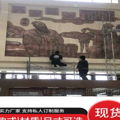 现货速发厂促定制砂岩 锻铜浮雕玻璃纤维仿铜壁画 别墅装饰背景墙图片