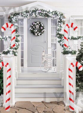 6Pcs/Set Christmas Canes Christmas Decoration For Home Outdo