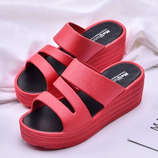 厚底拖鞋女夏室内防滑居家用浴室洗澡高跟夏天坡跟女士凉拖鞋新款