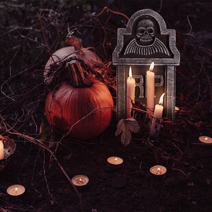 UNOMOR 5PCS/6pcs Halloween Tombstone Decorations Realistic a