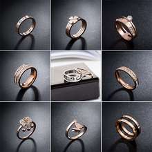 love titanium ring color Rose steel gold you couple 推荐