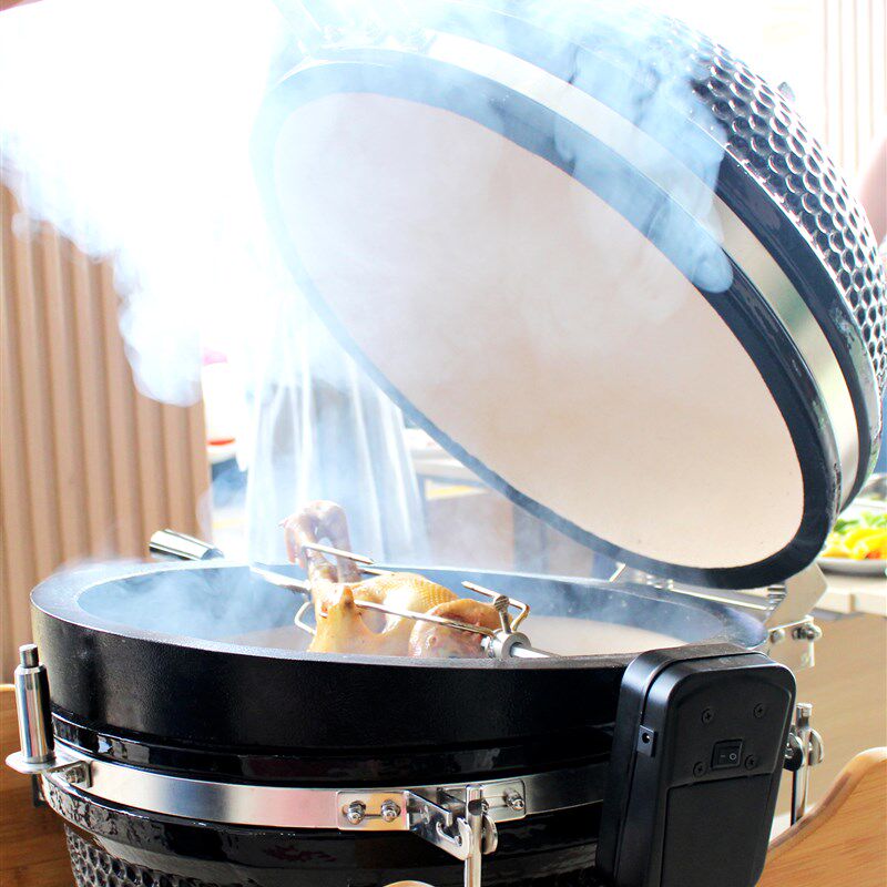 全自动烧a烤架旋转烤鸡架不锈钢烤串烤羊腿架子电动烤炉烤肉叉子