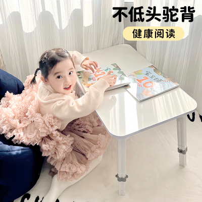 可折叠床上小桌子儿童学习桌宝宝吃饭桌花生桌玩具桌A可升降阅读