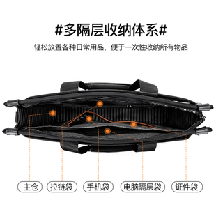 牛津布尼龙平板手提包男土包大容量商务办公防水电脑包帆布单肩包