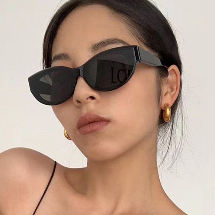 小众货猫眼墨镜女复古级感ins显瘦显脸小夏季防晒小脸圆脸小