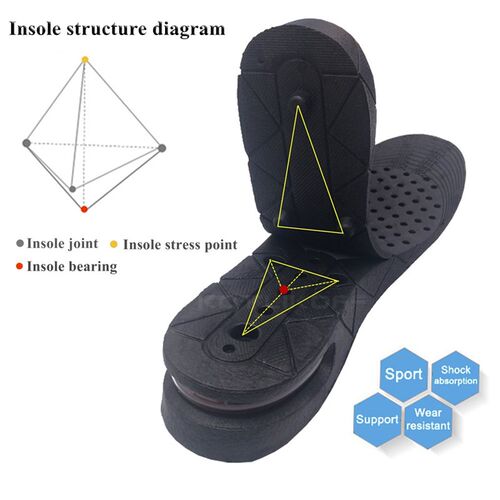 KOTLIKOFF 3-7cm Height Increase Insole Cushion Height Lift A