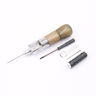 制鞋 diy皮雕工具皮革线器q菱斩手缝机穿线器修鞋 缝纫穿针缝纫工具