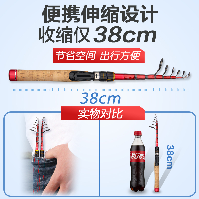伸缩路滑竿大导环滑漂专用2023新款便携纺车远投收缩振出式路亚杆