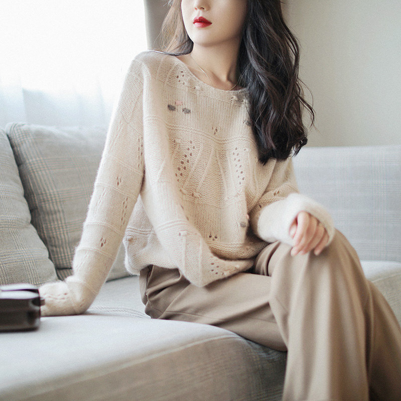 秋季新款时尚休闲毛衣阔腿裤气质F名媛英伦风复古两件式套装女